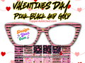 Valentines Day Pink Black and Gold Collection
