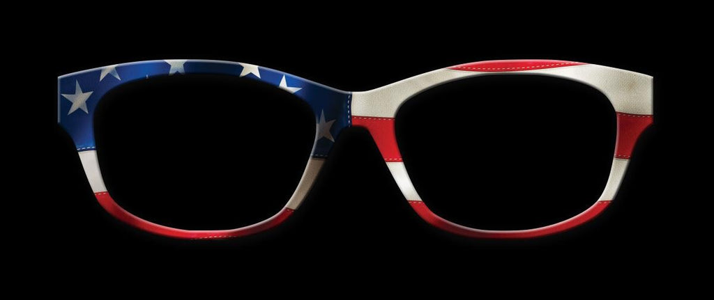 American Flag Metal Topper for Pair Eyewear Compatible Magnetic Glasses- All frames available with fast shipping - Patriotism