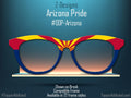 Arizona State Flag Topper for Pair Eyewear Compatible Magnetic Metal Toppers - All 30 Frames Available & Kirwanda