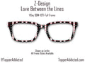 Love Between The Lines - Valentine Day - Pair Eyewear Compatible Magnetic Toppers - All Frames on Metal Toppers with fast shipping