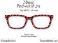 Patchwork of Love - Valentines Day - Pair Eyewear Compatible Metal Magnetic Toppers