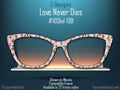 Love Never Dies - Skeleton Pattern Valentine's Day - Pair Eyewear Compatible Magnetic Toppers - All Top Frames Available Metal Toppers