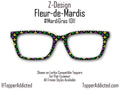 Fleur De Lis Mardi Gras Pair Eyewear Topper