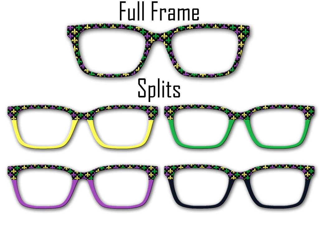 Fleur De Lis Mardi Gras Pair Eyewear Topper