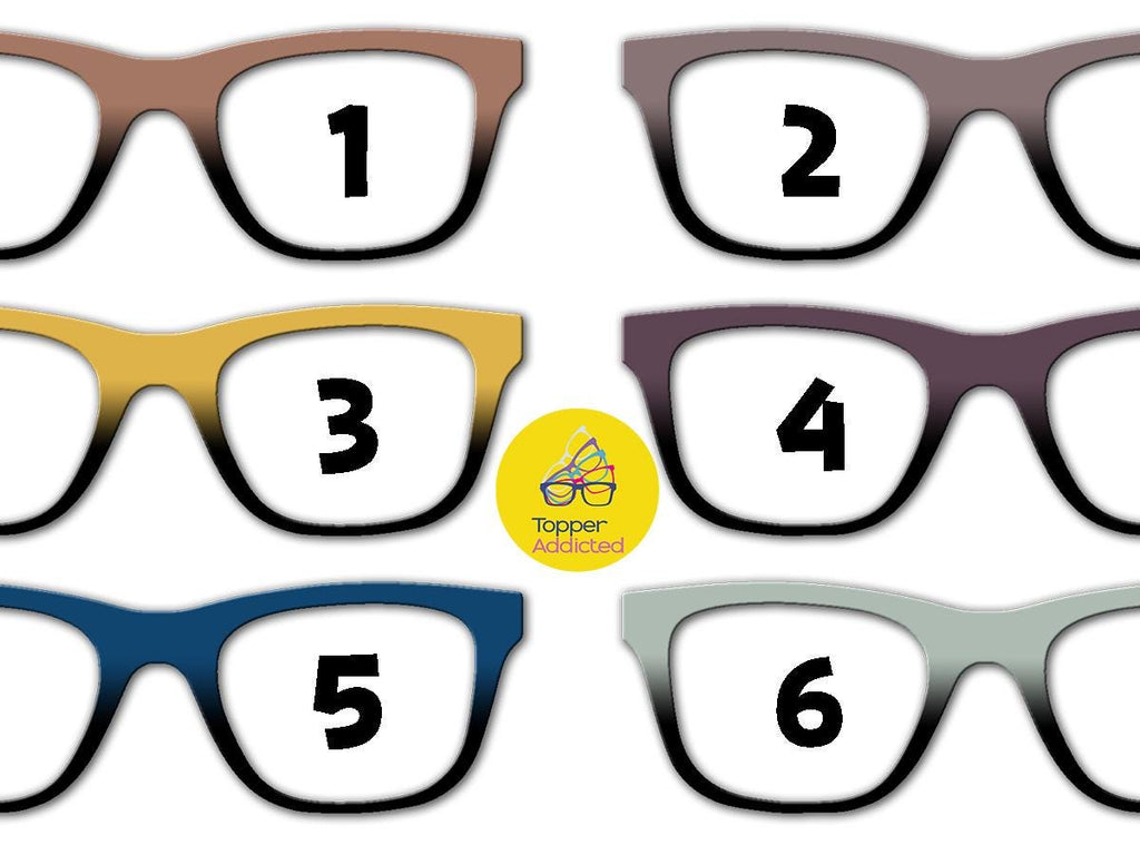 2025's Trending Summer Colors Collection – Magnetic Metal Toppers for Pair Eyewear | Custom Fades & Splits Available - Daily Wear Toppers