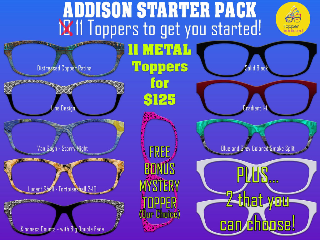Addison Pair Eyewear Compatible - Top Frames for with Pair Glasses - 11 Topper Collection - bundle priced