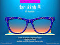 Hanukkah Topper Pair Eyewear Compatible • Metal Magnetic Menorah Dreidel Pattern • Jewish Holiday Judaica Top Frames