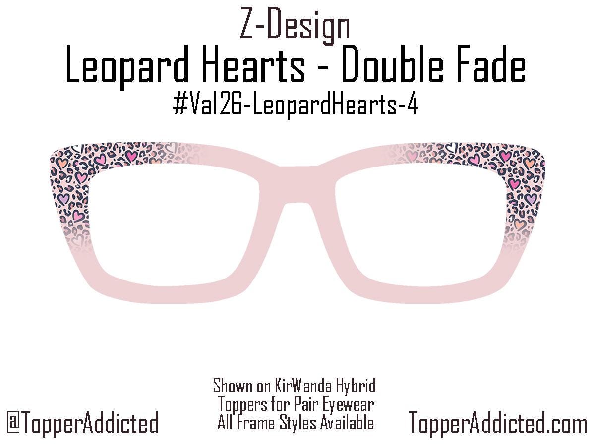 Leopard Hearts Magnetic Topper – Pink Animal Print for Pair Eyewear