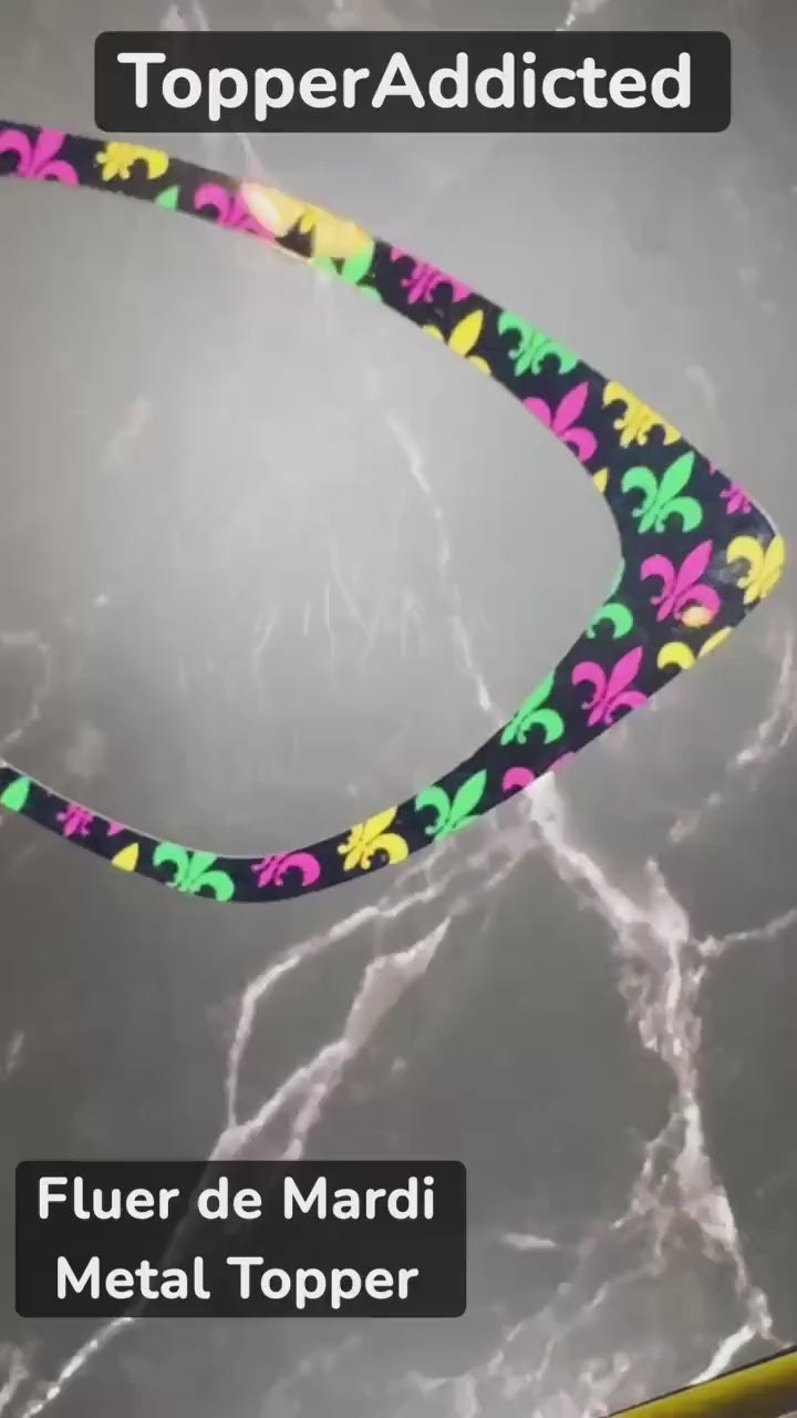 Fleur De Lis Mardi Gras Pair Eyewear Topper